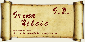 Irina Milčić vizit kartica